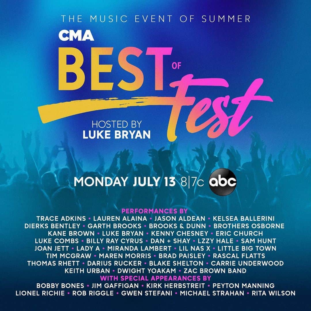 ビリー・レイ・サイラスさんのインスタグラム写真 - (ビリー・レイ・サイラスInstagram)「Excited to be a part of @cma’s “Best of #CMAfest” with this amazing lineup! Be sure to watch Monday, July 13 at 8|7c on ABC!」7月4日 2時03分 - billyraycyrus