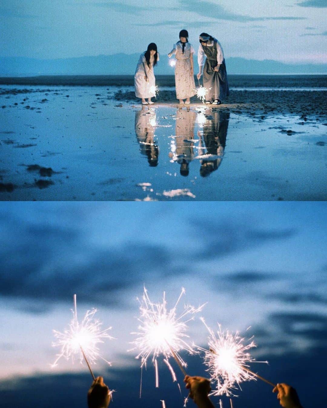 岩倉しおりさんのインスタグラム写真 - (岩倉しおりInstagram)「海辺でする花火」7月4日 2時10分 - iwakurashiori