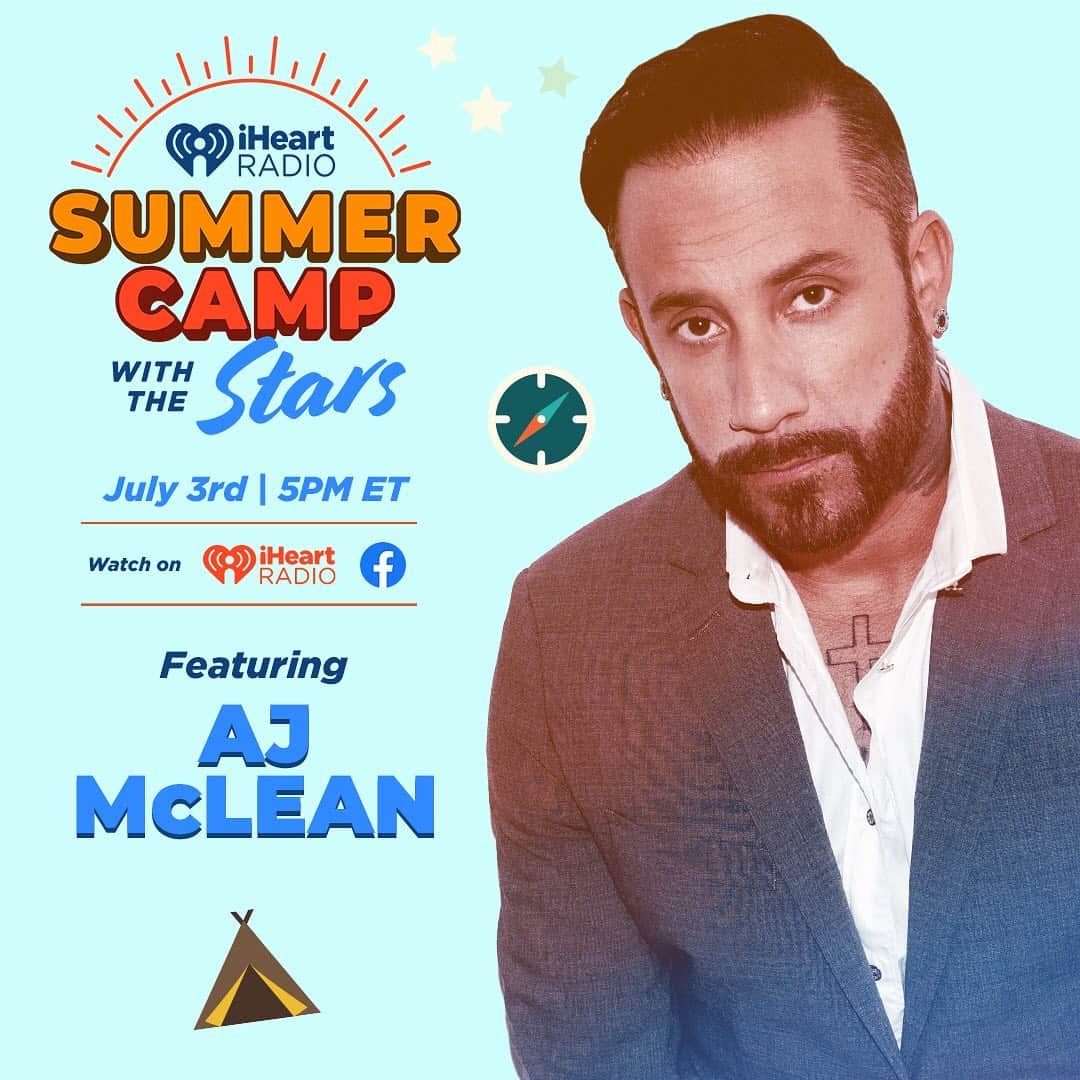 A.J.のインスタグラム：「Summer Camp is officially in season! Join me and my daughter Ava tonight for our dance class with @iHeartRadio at 5pm ET! Watch by following the link in my stories.」