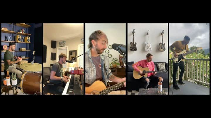 リアン・ドーソンのインスタグラム：「SadSummerBoyz I mean Daze brought to you in acoustic form from our living rooms and balconies and houses all over. Enjoy with a glass of rosé please. Preferably our @summerdazerose  Enjoy :):)」
