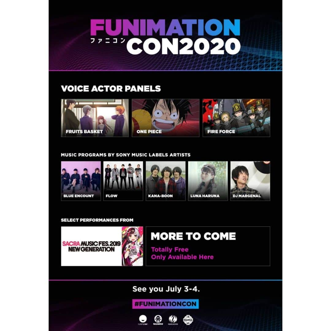 KANA-BOONさんのインスタグラム写真 - (KANA-BOONInstagram)「Make sure to check out “#FunimationCon”  and create your own KANA-BOON Spotify playlist to get ready for the show!」7月4日 11時10分 - kanaboon_official_insta