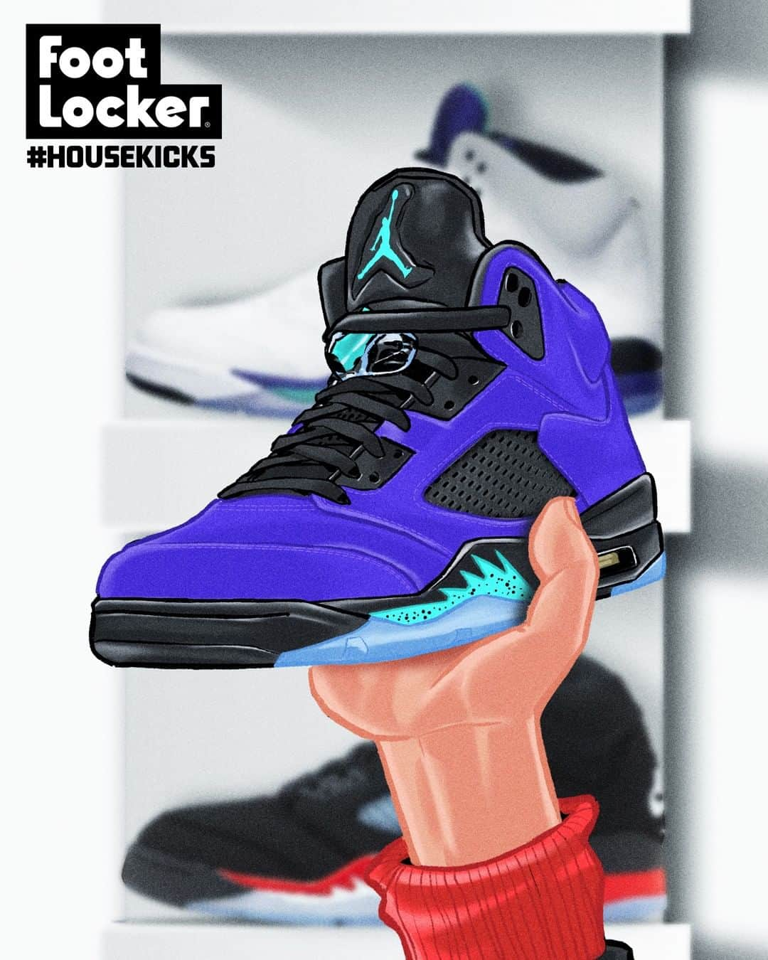 Foot Lockerさんのインスタグラム写真 - (Foot LockerInstagram)「🍇 🍇 #jordan Retro 5 'Alternate Grape' drops 7/7. Are you copping?」7月4日 7時00分 - footlocker