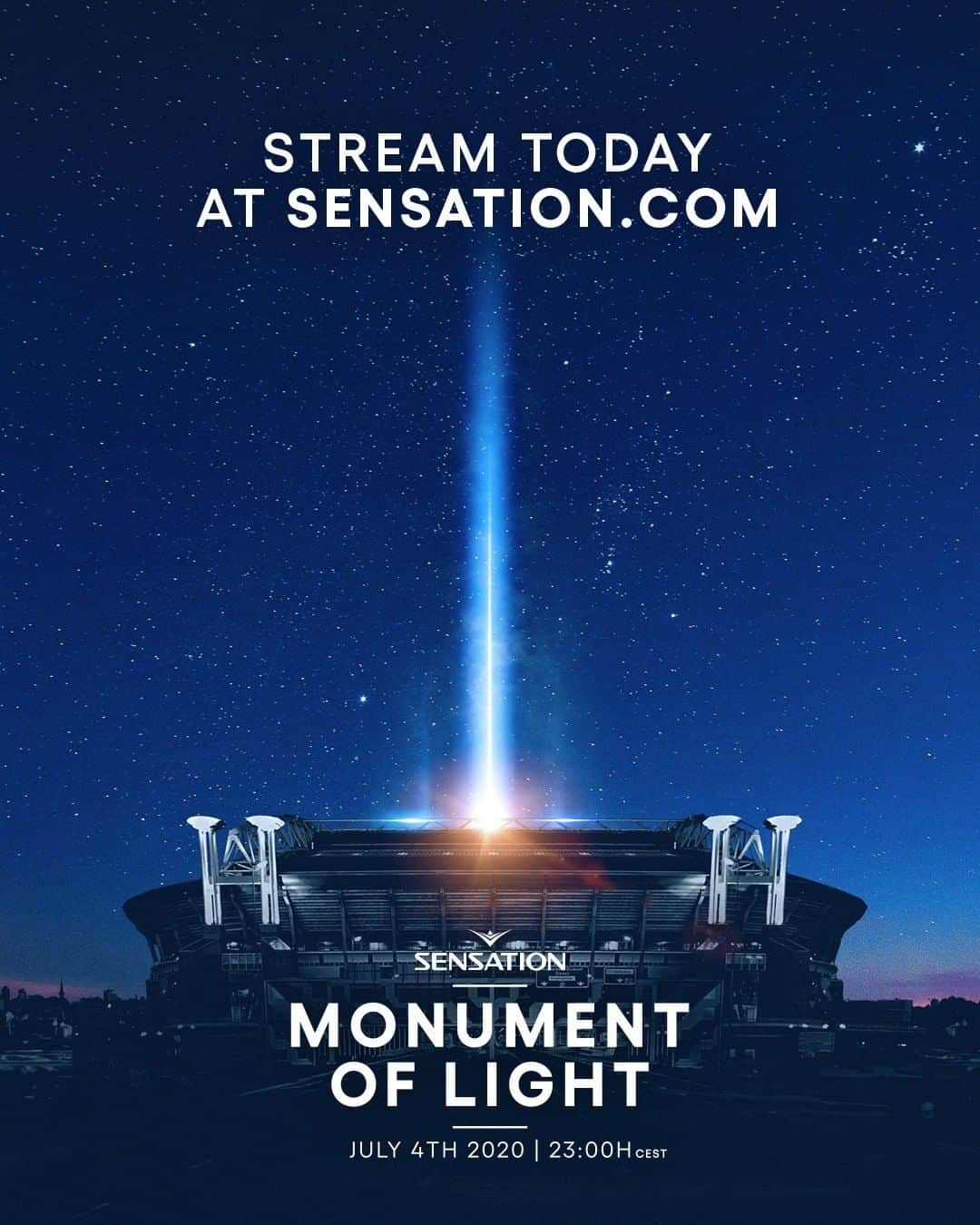 Sensationのインスタグラム：「Today Beyond Sensation should have taken place in Amsterdam's Johan Cruijff ArenA. Even though we can't see each other physically, we're inviting you to connect with us as one family. Stream the Monument of Light, starting at 23:00h (CEST) today at sensation.com.​ ​ Enjoy the show from all over the world:​​ Amsterdam - 23:00​ London - 22:00 São Paulo - 18:00 New York - 17:00 Los Angeles - 14:00 Melbourne - 08:00 (+1) Tokyo - 06:00 (+1) Bangkok - 04:00(+1) Mumbai - 03:00 (+1) Moscow - 00:00 (+1)  #Sensation #BeyondSensation #JohanCruijffArenA #celebratelife #MonumentofLight」