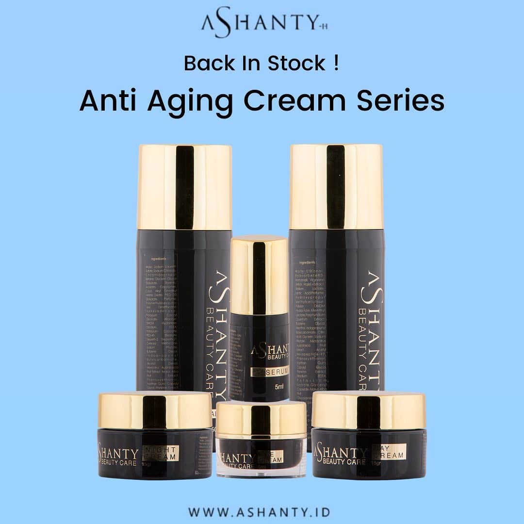 ASHANTY BEAUTY CREAM OFFICIALのインスタグラム：「Hallo Ladies, Ashanty Beauty Cream khusus untuk Anti Aging Cream Series sudah ready stock yaa. So buat kamu yang sudah kehabisan cream perawatan wajah terbaik dari @ashantyid pesan sekarang juga sebelum kehabisan lagi karena stocknya sangat terbatassss!!! ✨  _____________________________ Informasi dan pemesanan  Ashanty Beauty Cream Chat Via WA : WA: 081287388885 WA: 081293823950 WA: 087778489900 WA: 085781140354 ⚡️ Fast Respons Click Link On Bio Instagram @ashantyid ❣️ ______________________________ #ashantybeautycream #creamashanty #skincareashanty #skincare #skincareartis #skincarelokal #creamwajah #creamperawatanwajah #obatjerawat #jerawat #kosmetik #krimwajah #creamwajah #whiteningcream #ashantyid #ashanty」