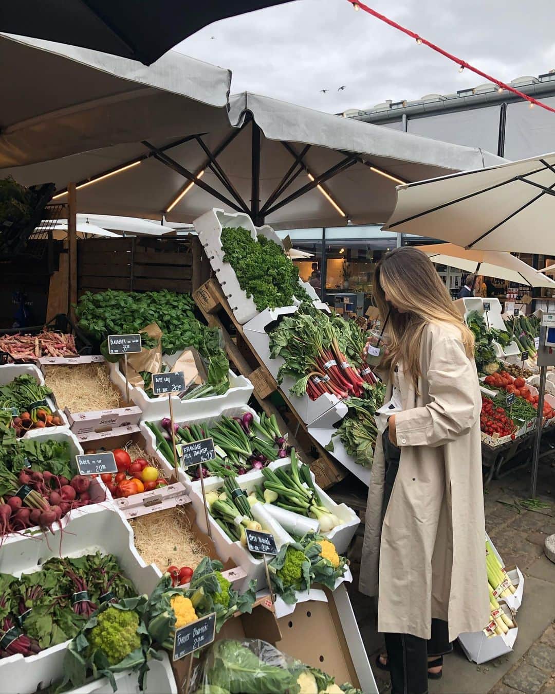 Mathilde Goehlerのインスタグラム：「Rainy days are made for groceries and snacking them all 🥬🍏🥒🍓🍎🍋🍊🍑🍒」