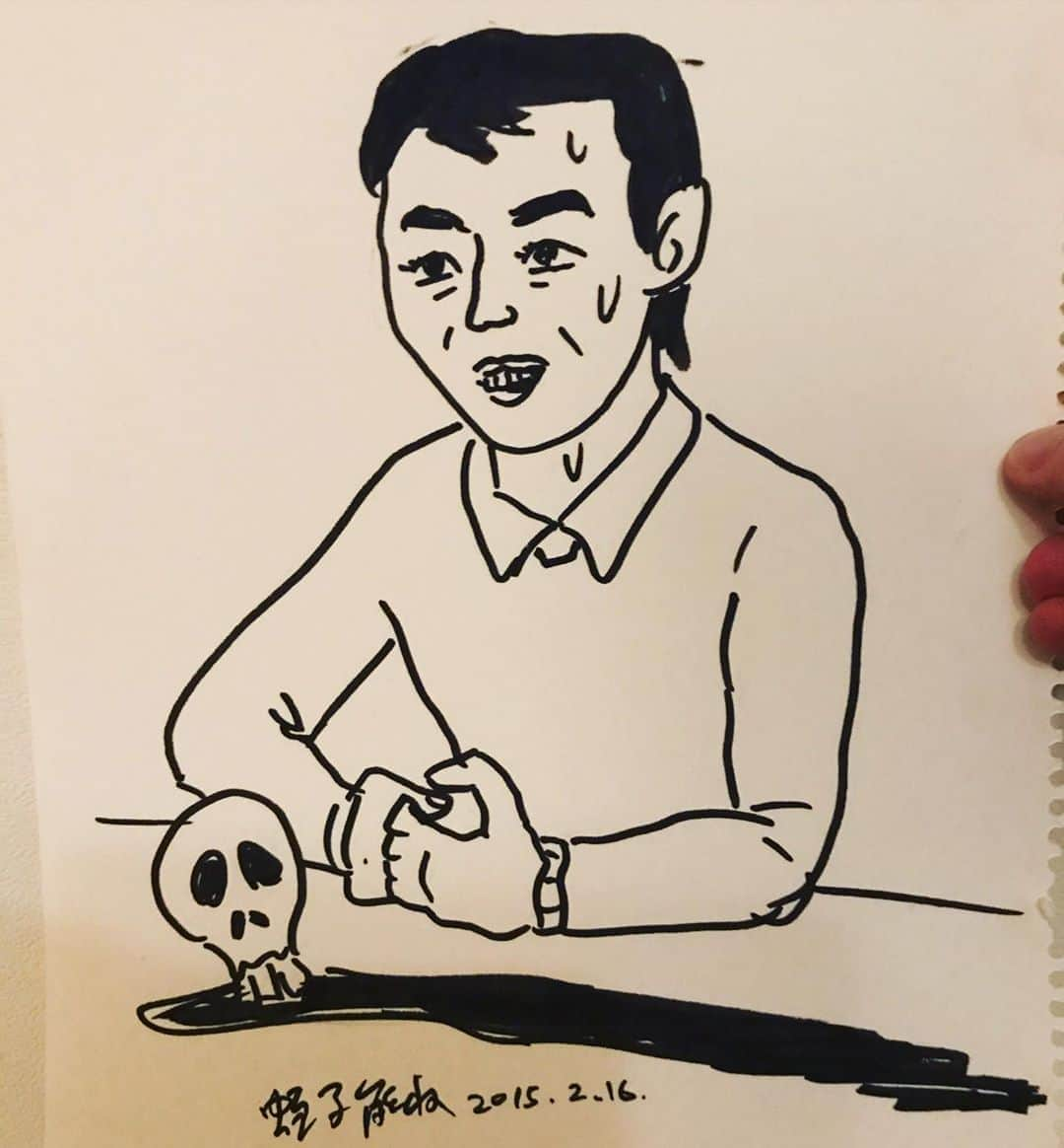 田中卓志さんのインスタグラム写真 - (田中卓志Instagram)「蛭子能収さんが描いてくれた僕の肖像画。 汗を多めにお願いします！とオーダーしたら、汗を増やしてくれました。  #蛭子能収  #アンガールズ #アンガールズ田中 #肖像画」7月4日 21時42分 - ungirls_tanaka