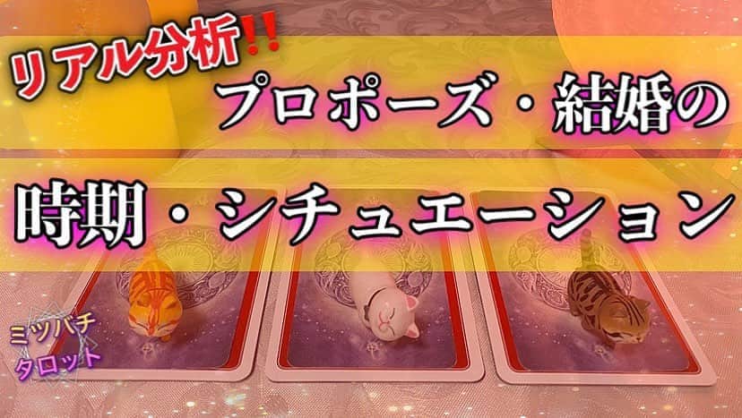 ミツバチ✴︎タロットのインスタグラム：「✳︎ YouTube最新動画 ✳︎ テーマ👉【プロポーズ・結婚の時期とシチュエーション】  YouTubeの最新動画をアップいたしました😊  プロポーズ・結婚の 時期やシチュエーションについて リーディングさせていただきました🌟  プロフィールに記載しておりますURLより 是非ご視聴くださいませ🐝🌸  少しでも皆様の 参考になりますと幸いです🍀  #YouTube #タロット占い #動画 #カードリーディング #結婚 #恋愛タロット #当たる占い #スピリチュアル」
