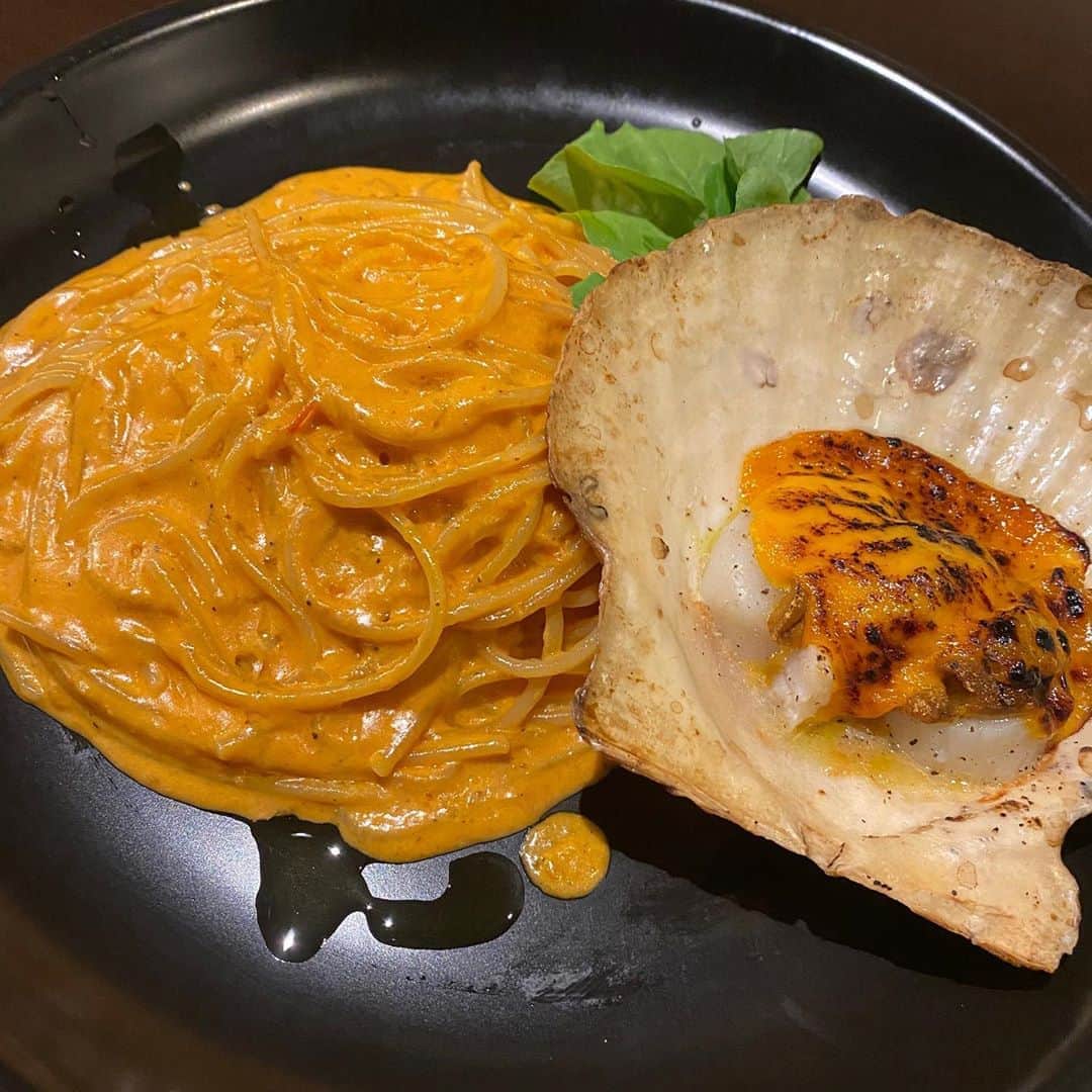 朋未のインスタグラム：「🍝  #名古屋グルメ #パスタ家 #名古屋駅グルメ #名古屋めし #うにのパスタ #ペスカトーレ」