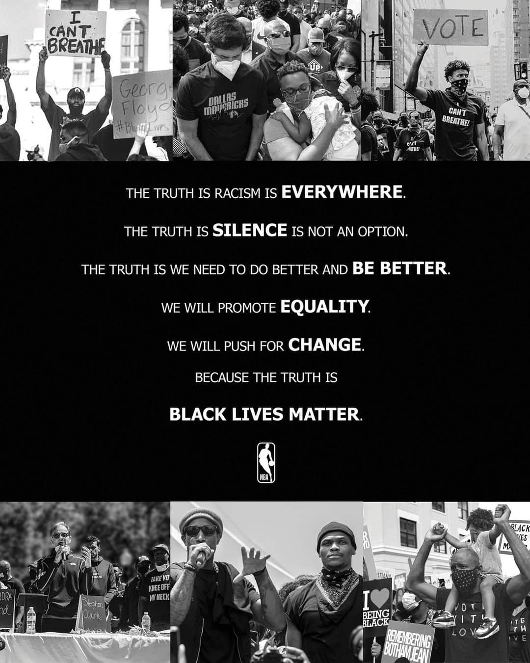 NBAさんのインスタグラム写真 - (NBAInstagram)「The truth is #BlackLivesMatter.」7月4日 22時00分 - nba