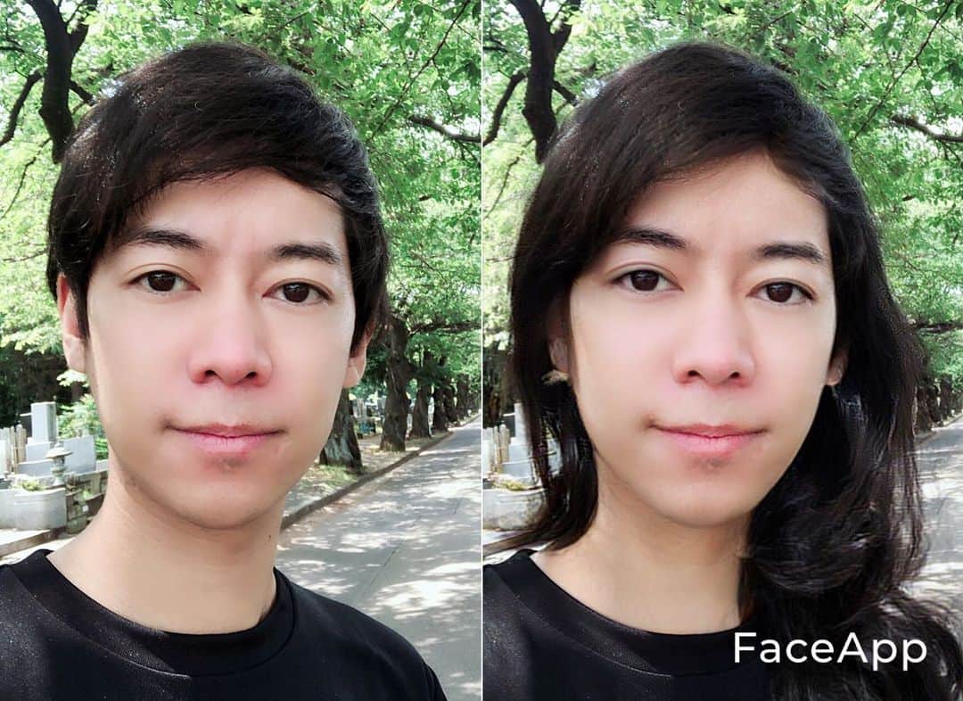 松阪ゆうきさんのインスタグラム写真 - (松阪ゆうきInstagram)「今更ながら FaceAppというアプリをやってみた。  男→女 今→素敵な老化 今→老い 今→ロン毛 若返り2 若返り2+メガネ👓  本当にこうなるんかなあ！？😂  面白いアプリだなあと思いながら、 なんなら『素敵な老化』と『老い』は少し父親に見える😂  #faceapp」7月4日 22時26分 - matsuzaka_yuuki