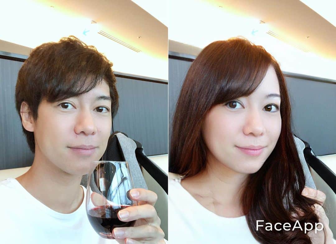 松阪ゆうきさんのインスタグラム写真 - (松阪ゆうきInstagram)「今更ながら FaceAppというアプリをやってみた。  男→女 今→素敵な老化 今→老い 今→ロン毛 若返り2 若返り2+メガネ👓  本当にこうなるんかなあ！？😂  面白いアプリだなあと思いながら、 なんなら『素敵な老化』と『老い』は少し父親に見える😂  #faceapp」7月4日 22時26分 - matsuzaka_yuuki
