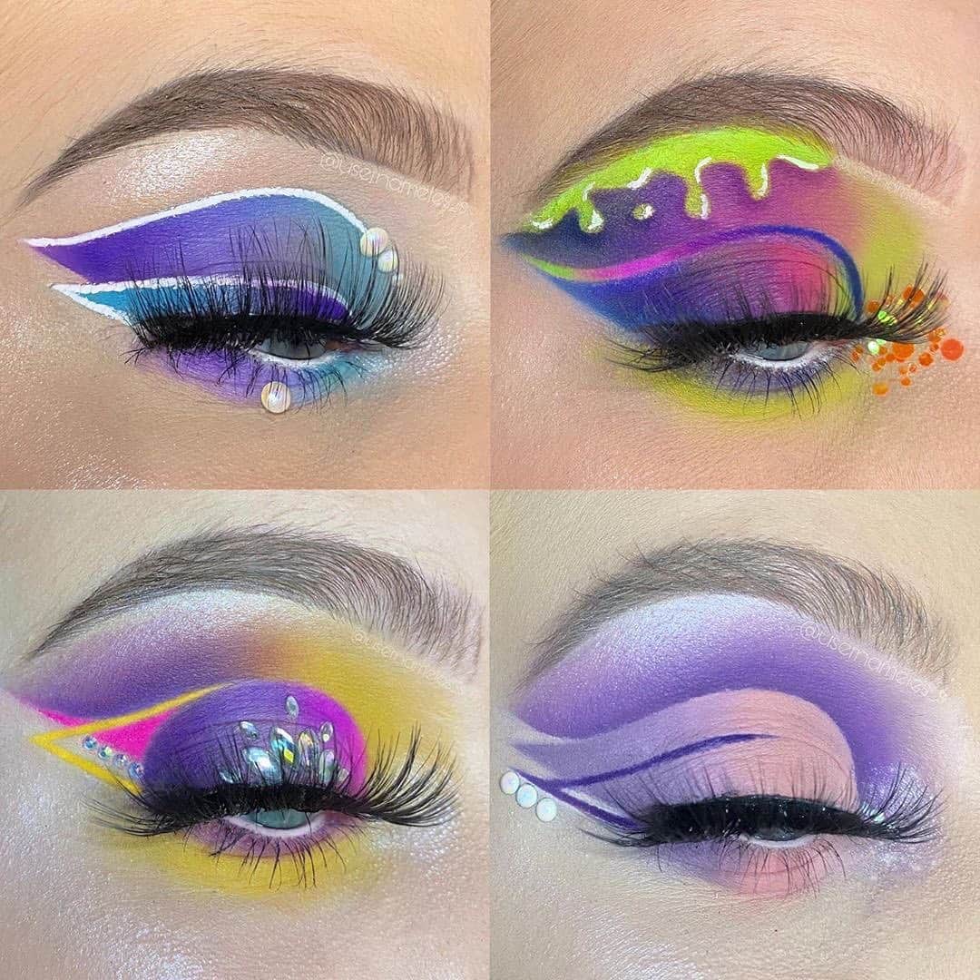 BH Cosmeticsさんのインスタグラム写真 - (BH CosmeticsInstagram)「Calling all purple lovers 💜👾💟 🟣 @usernameles_s uses purple hues from our Take Me Back To Brazil palette to create four fierce looks! Which one is your fave, 1,2,3 or 4? #bhcosmetics」7月4日 23時53分 - bhcosmetics