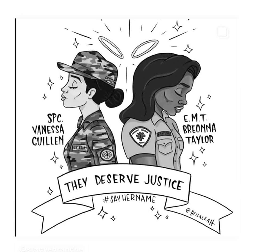 ホリー・マリー・コームズのインスタグラム：「Say their names. Their independence was taken from them. #breonnataylor #vanessaguillen #sayhername #happy4thofjuly」
