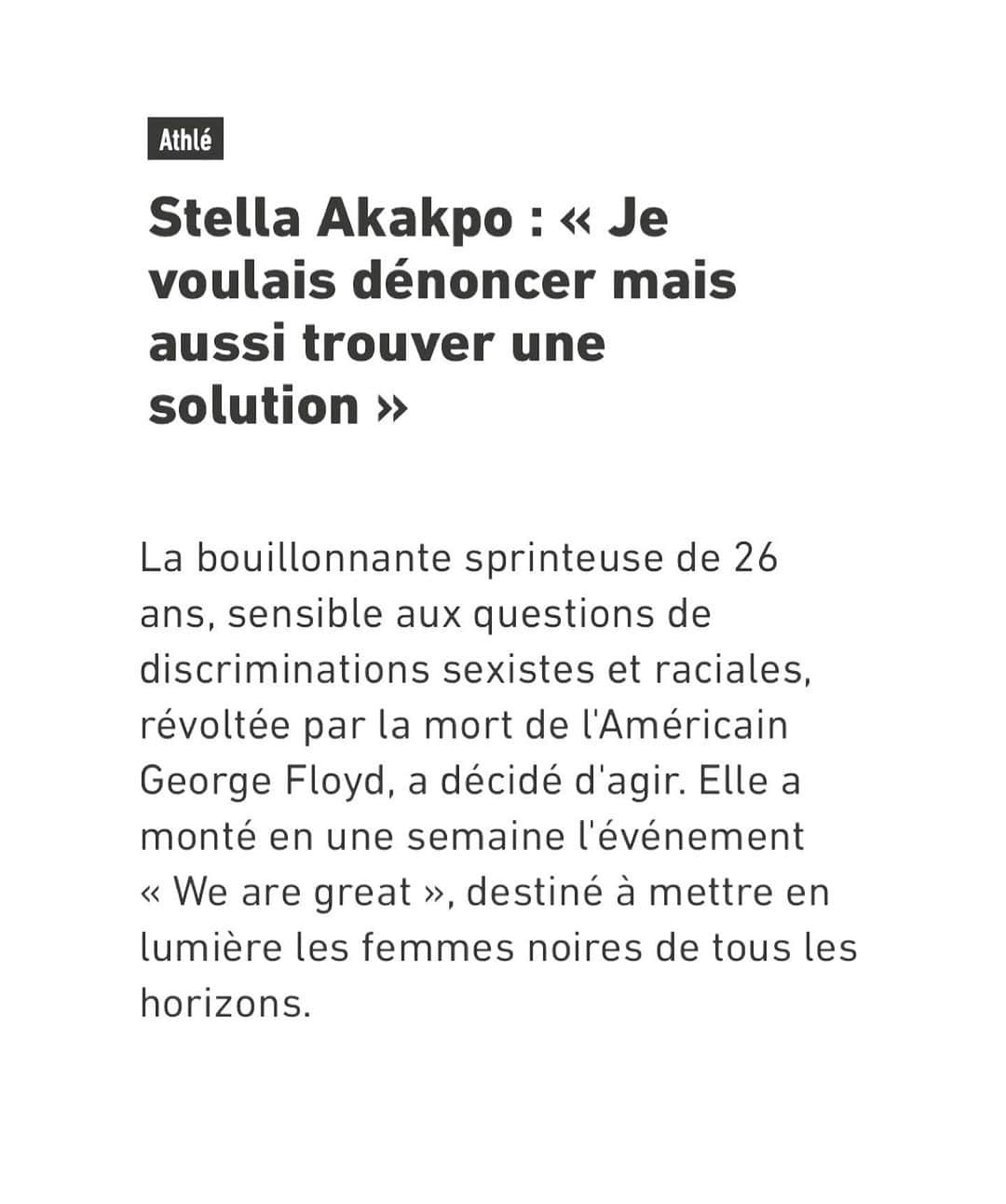 ステラ・アカクポさんのインスタグラム写真 - (ステラ・アカクポInstagram)「Aujourd’hui dans l’équipe 🗞」7月5日 0時30分 - stellaa.ak