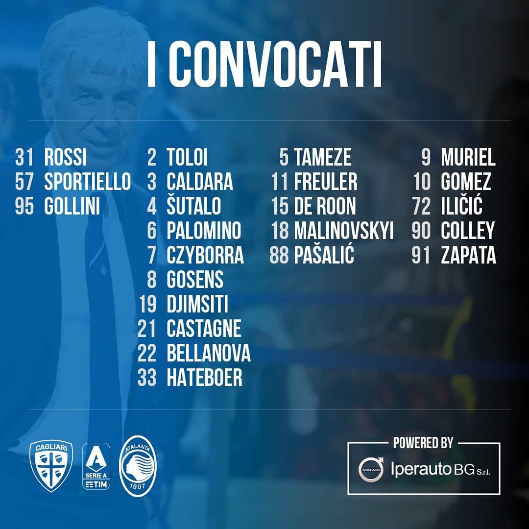 アタランタBCさんのインスタグラム写真 - (アタランタBCInstagram)「I 23 nerazzurri in viaggio per Cagliari! 🛫 Our squad list for #CagliariAtalanta! 💪 ⠀ #GoAtalantaGo ⚫️🔵 #Atalanta #BergAMO #ForzaAtalanta #football #SerieATIM」7月5日 2時21分 - atalantabc