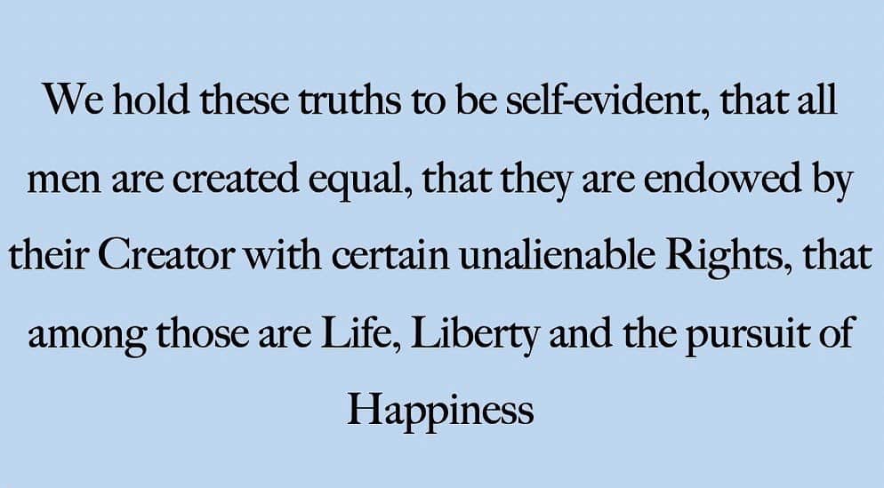 クラーク・グレッグのインスタグラム：「It’s the second and most famous sentence of the Declaration of Independence, the simple, unspeakably beautiful idea this nation was literally formed upon (even if many of the Framers didn’t live it themselves) #MakeAmericaGreaterThanItHasEverBeen」