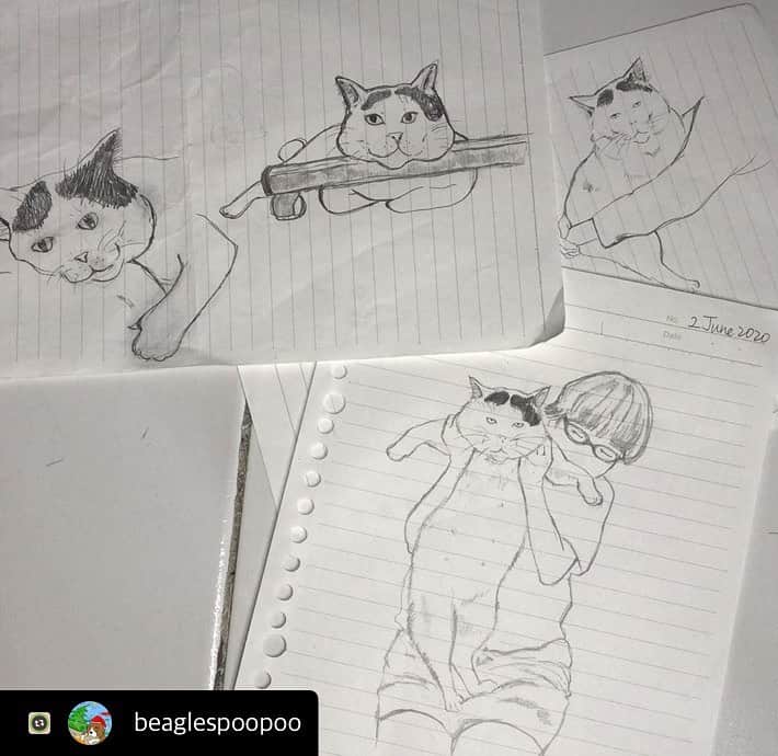 Kachimo Yoshimatsuさんのインスタグラム写真 - (Kachimo YoshimatsuInstagram)「@beaglespoopoo さんが、描いてくれました。ありがとうございます。  @beaglespoopoo drew it.  Thank you very much.  #ナナクロの絵　#ナナクロ　#nanakuro」7月5日 8時40分 - kachimo