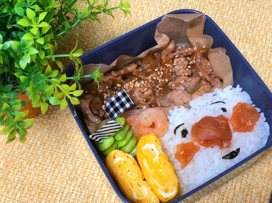 のインスタグラム：「久しぶりにやってみました 例のアソパソマソ弁当🍱 夏場は食中毒に注意ですね✊🏻 . #お弁当 #キャラ弁 #あえて　#イマイチ #な　#表情　#作り　#お手製　#lunch」