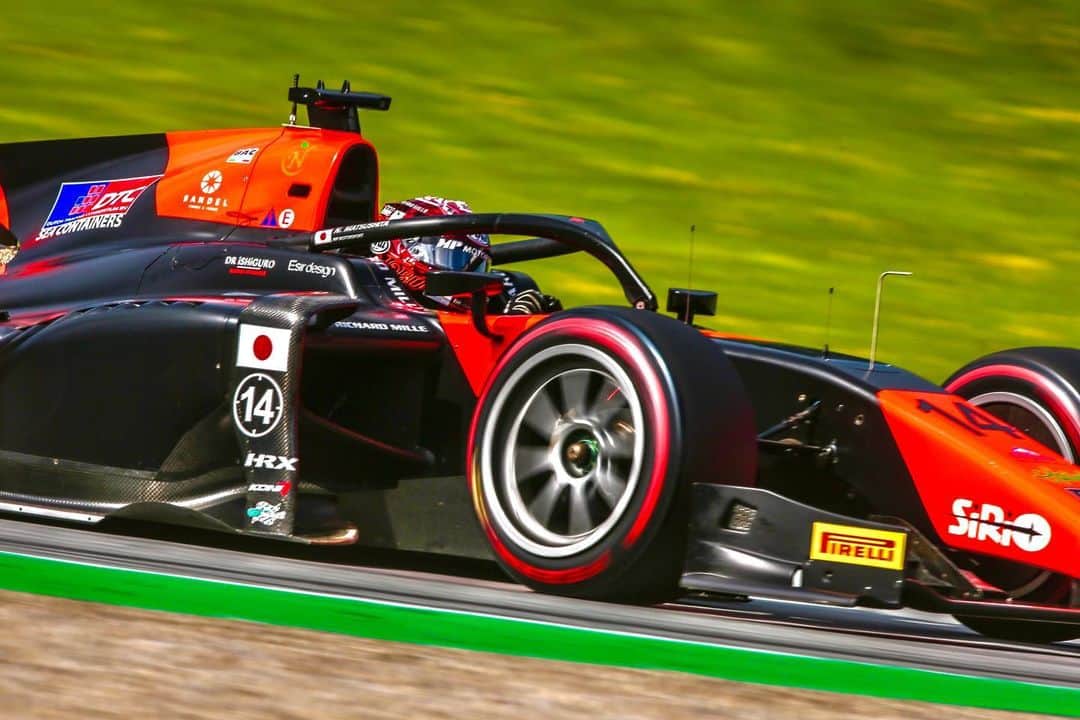 松下信治のインスタグラム：「Strong race ! Happy for p6 and happy for my mate @felipedrugovich  @officialmpmotorsport there is some space for improvement as well so we will keep pushing hard to revenge next weekend..  ©Dutch Photo Agency @dutchphotoagency」
