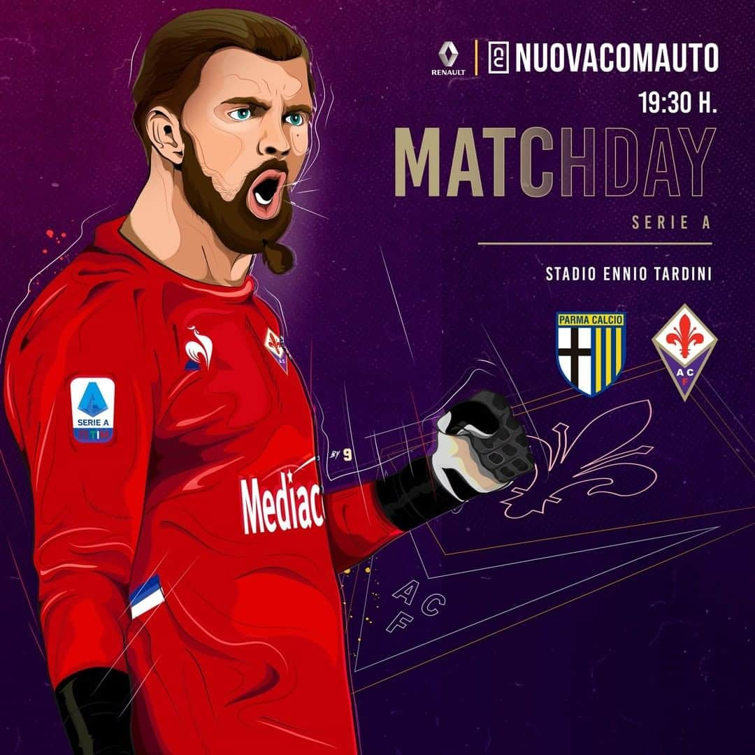 ACFフィオレンティーナさんのインスタグラム写真 - (ACFフィオレンティーナInstagram)「⚜️ MATCH DAY ⚜️ 🤩 ARE YOU READY? 💪  🆚 PARMA ⏰ 19:30 CEST 🏟 Stadio Tardini Parma  #ViolaArt by @el_falso9 🎨  Powered by @nuovacomauto  #ForzaViola 💜 #Fiorentina #ParmaFiorentina #ACFFiorentina #SerieA @bdragowski」7月5日 15時30分 - acffiorentina