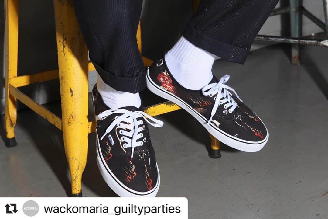 のインスタグラム：「#Repost @wackomaria_guiltyparties with @make_repost ・・・ VANS / WACKO MARIA AUTHENTIC 07/11/2020 JAPAN EXCLUSIVE. THIS PRODUCT WILL BE SOLD ONLY IN JAPAN.  #vans #vansauthentic #wackomaria #guiltyparties」