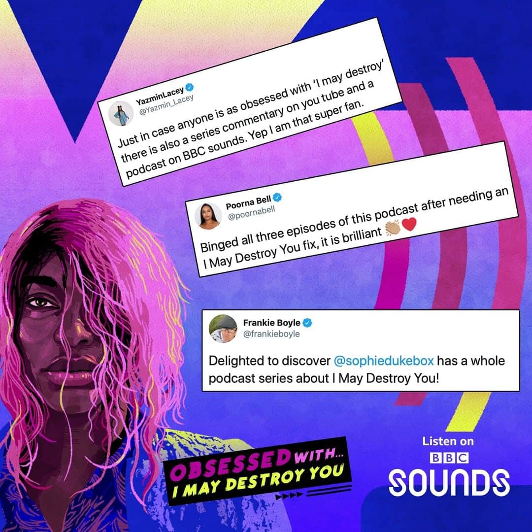 BBC Radioさんのインスタグラム写真 - (BBC RadioInstagram)「Obsessed With... I May Destroy Me? You're in great company 🙌  Catch up with the Michaela Coel masterpeice on @bbciplayer, then head to @bbcsounds  for a debrief with @sophiedukebox 🎧」7月5日 18時47分 - bbcradio1