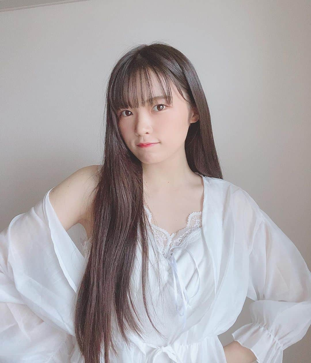 安藤千伽奈さんのインスタグラム写真 - (安藤千伽奈Instagram)「🤍﻿ ﻿ 夏服が1番好きかも(ˊᗜˋ)﻿ ﻿ #GRL#handm#低身長コーデ#ootd﻿」7月5日 19時51分 - ando_chikana_ngt48