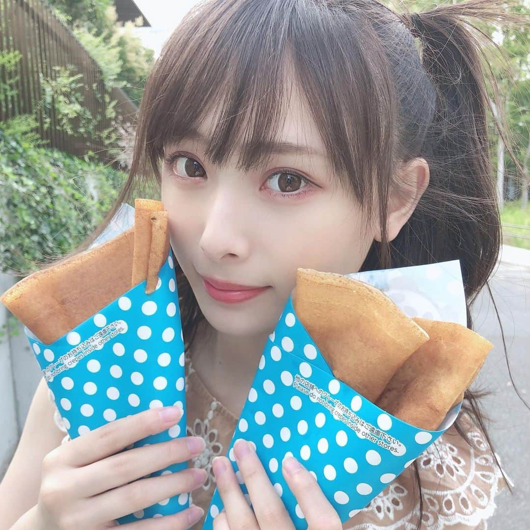 梅山恋和さんのインスタグラム写真 - (梅山恋和Instagram)「#557 #ハーフツイン #🐰 #クレープ #一緒に食べよ♡ #美味しい #☺️☺️ #横顔 #夏 #デート #おもち映え」7月5日 20時52分 - cocona_umeyama