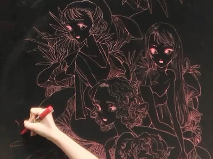 のインスタグラム：「#wip #canvas」