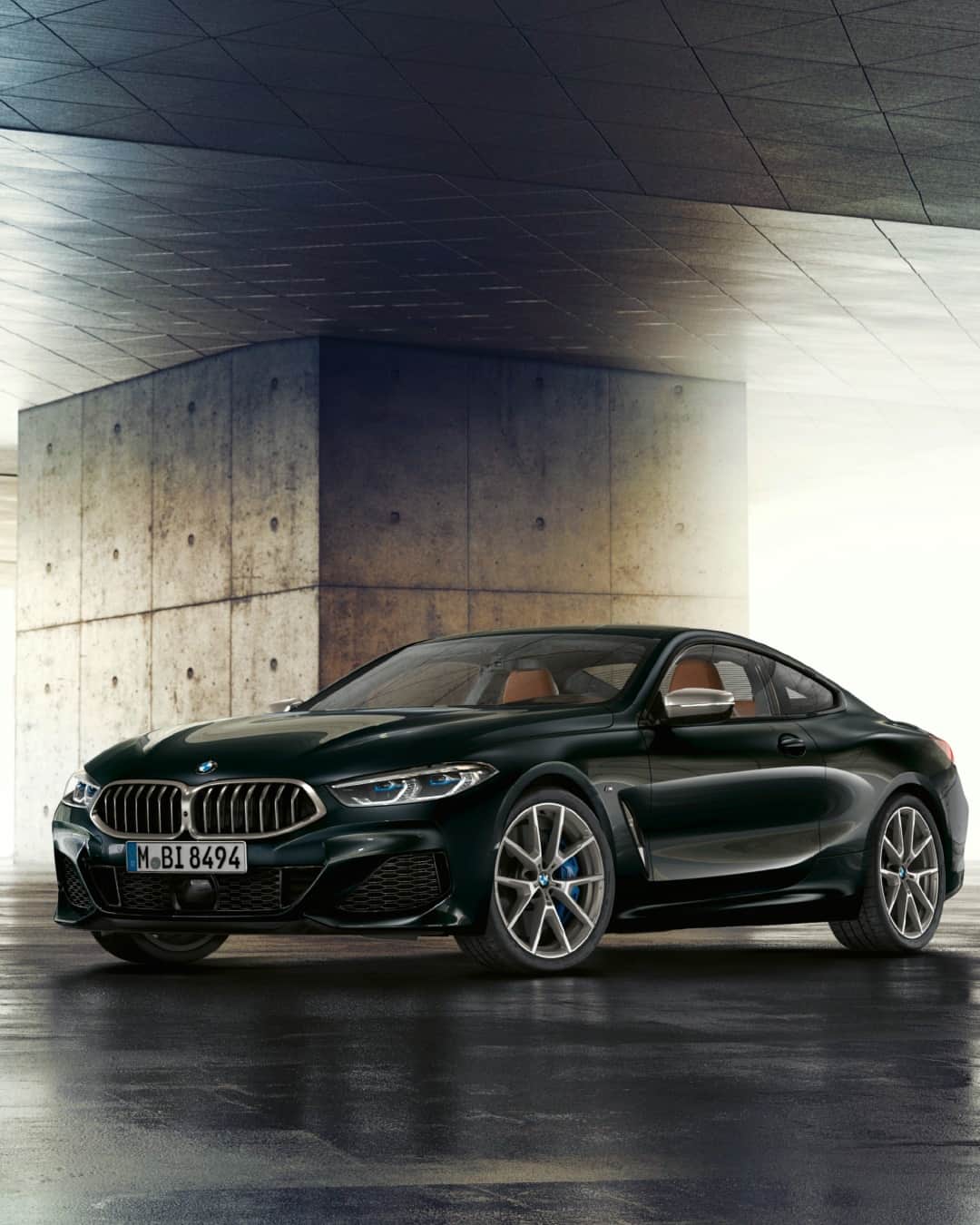 BMWのインスタグラム：「You don't scroll away #THE8. The BMW 8 Series Coupé in Black Sapphire metallic. #BMW #8Series #luxury #sportscar」
