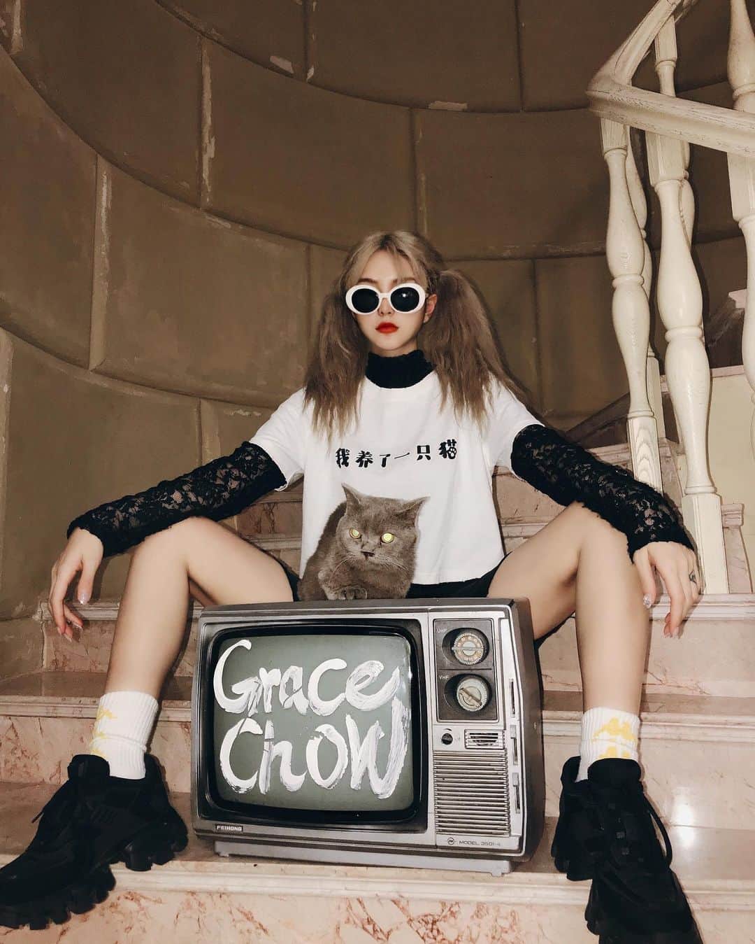 Grace Chowさんのインスタグラム写真 - (Grace ChowInstagram)「好我知道了你养了一只喵🐱」7月5日 22時34分 - gracechowwwww
