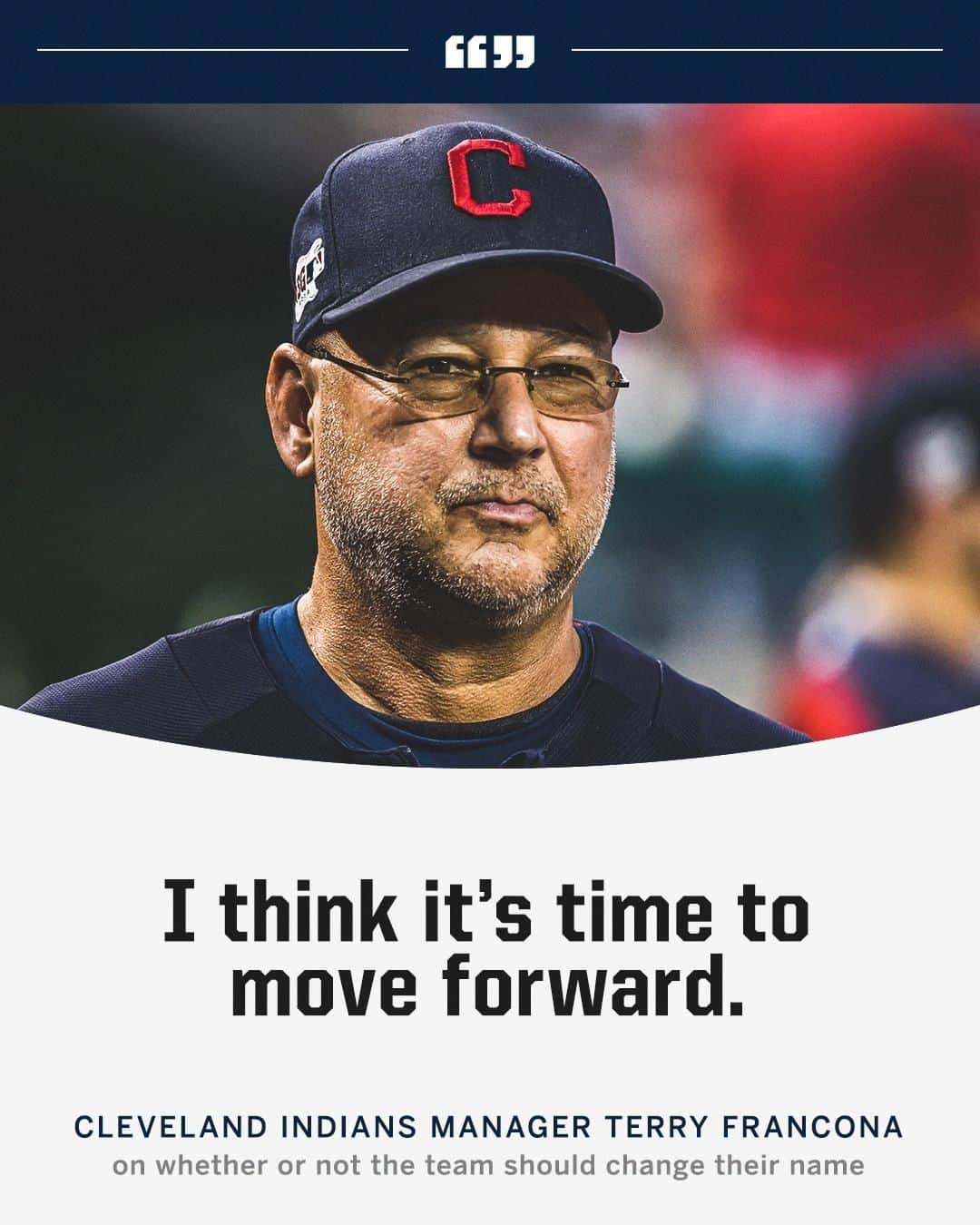 espnさんのインスタグラム写真 - (espnInstagram)「Terry Francona is ready to move on from the Cleveland Indians name.」7月6日 8時23分 - espn