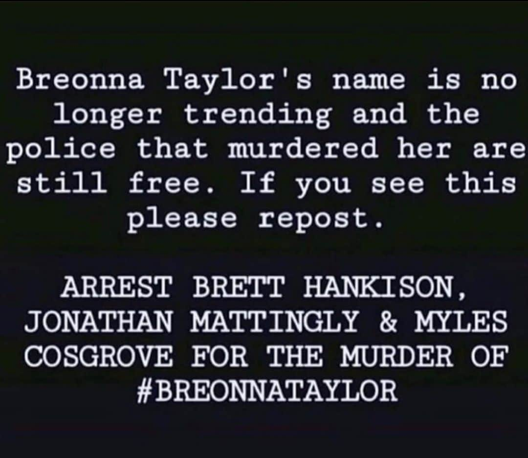 エミリー・デ・レイヴィンさんのインスタグラム写真 - (エミリー・デ・レイヴィンInstagram)「Please repost 🙏❤️ #breonnataylor #justiceforbreonnataylor」7月6日 0時53分 - emiliede_ravin