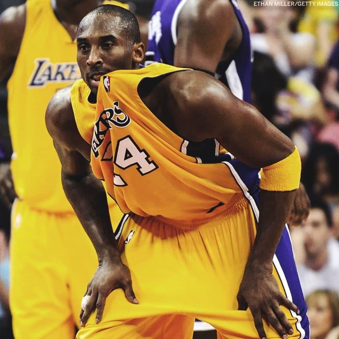 espnさんのインスタグラム写真 - (espnInstagram)「You knew s--- was about to get real when Kobe started chewing on his jersey 🐍💯」7月6日 3時01分 - espn