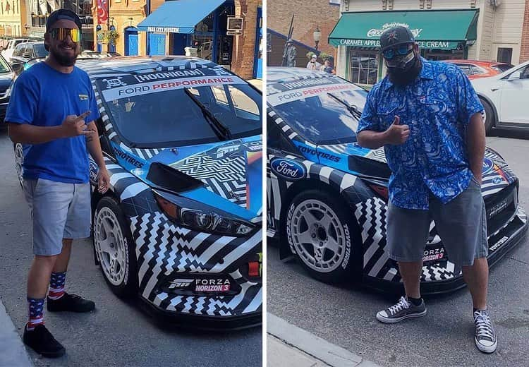 ケン・ブロックさんのインスタグラム写真 - (ケン・ブロックInstagram)「Another big THANKS to the fans who came out to @theHoonigan’s newest retailer - Prospect on Main St. in Park City - yesterday to see my street parked Ford Focus RS RX racecar, especially @RymanTolentino (first photo) who made an 11-hour road trip from So. California just to see my racecar and grab a signed poster! I really do have the best fans! #bestfans #FordFocusRSRX」7月6日 4時08分 - kblock43