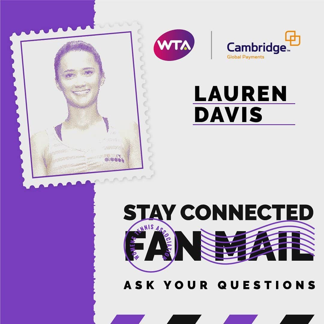 WTA（女子テニス協会）さんのインスタグラム写真 - (WTA（女子テニス協会）Instagram)「Have a question for @laurend1092? Drop them in the comments and she might answer yours!  Presented by Cambridge Global Payments」7月6日 4時15分 - wta