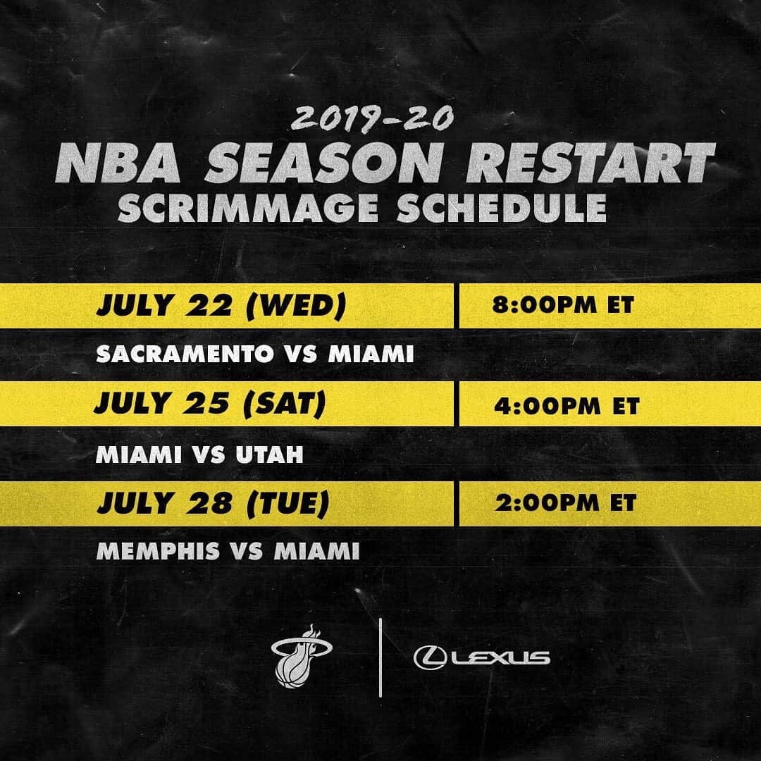 Miami HEATさんのインスタグラム写真 - (Miami HEATInstagram)「Fully aware these games don’t count... but our excitement is real 😁 17 days away!⁣ ⁣ @lexususa #SouthFloridaLexusDealers」7月6日 5時01分 - miamiheat
