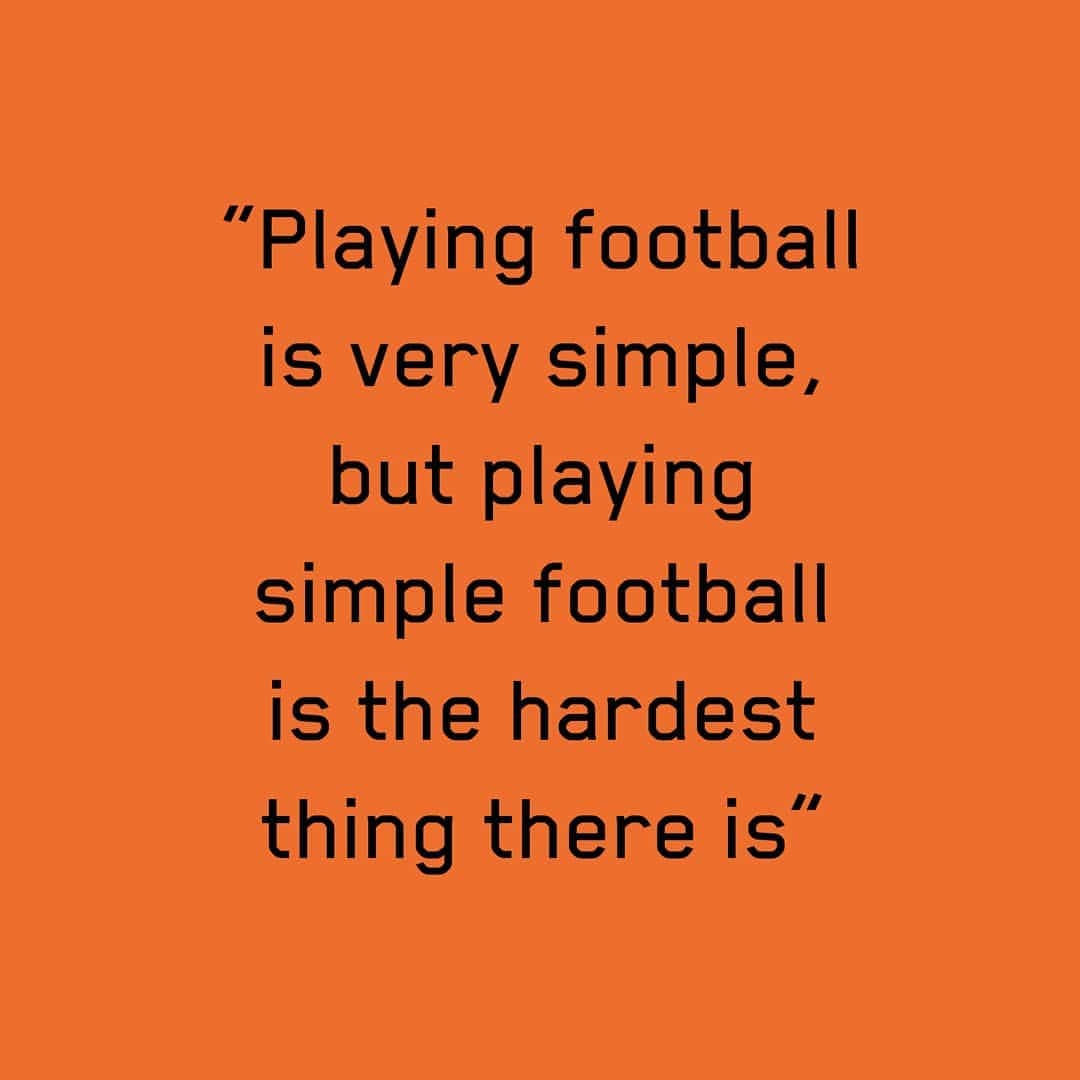 ヨハン・クライフのインスタグラム：「Simple, right? #CruyffLegacy」