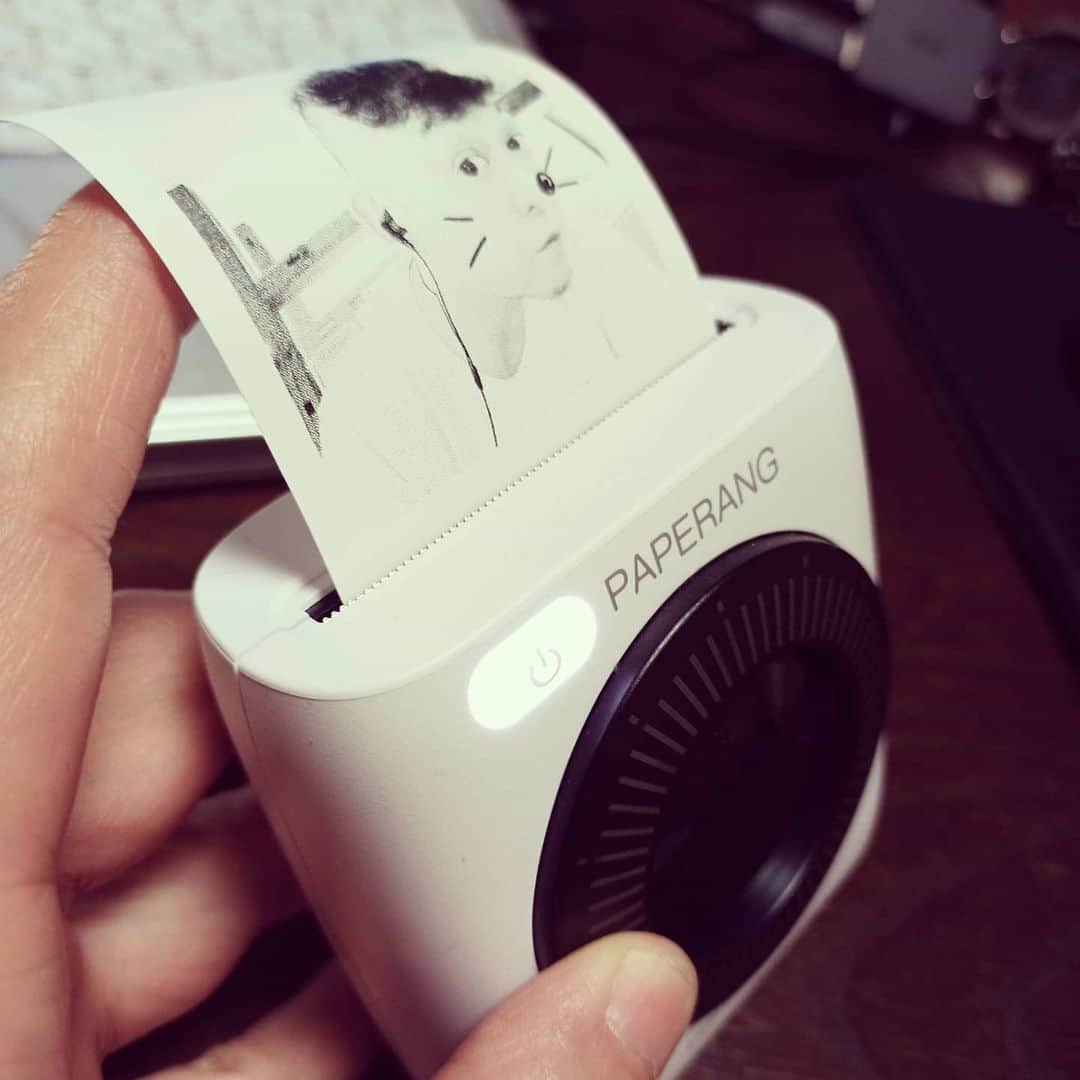 松本隆博のインスタグラム：「。 ほんまこの、モバイルプリンター は鬼便利やわーー、ほんとこれ みんなオススメだよ(˙◁˙)」