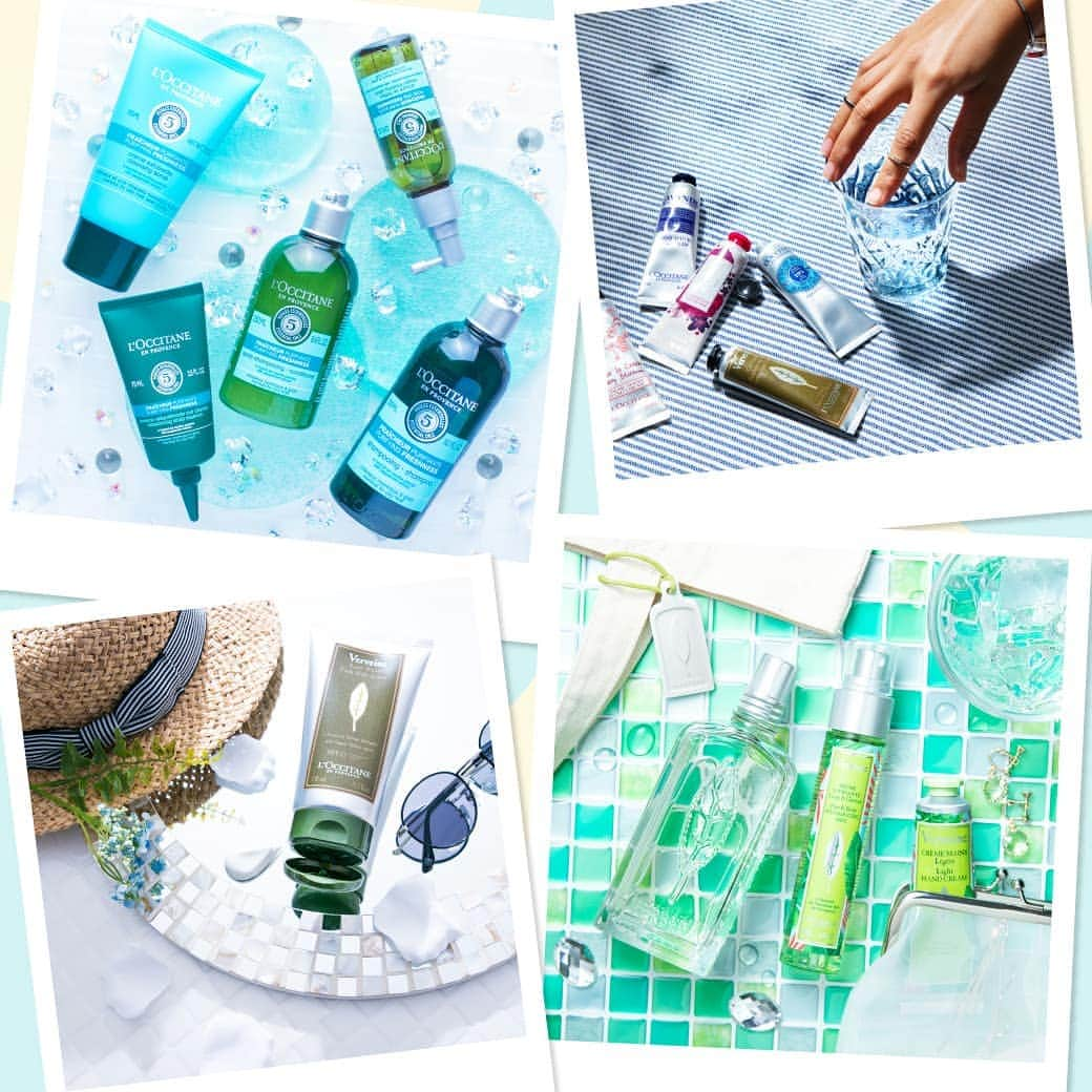 L'OCCITANE en Provenceさんのインスタグラム写真 - (L'OCCITANE en ProvenceInstagram)「【紫外線×マスク生活どう乗り切る？】快適！夏のビューティーアンサー2020🍉﻿ ﻿ 蒸し暑いマスク生活で全身汗だくに…﻿ 手洗いや消毒で手の乾燥が気になる…﻿ 紫外線で髪がパサついてしまう…﻿ ﻿ そんな今年の夏ならではの﻿お悩みを解決するキット、﻿ “サマートータルリフレッシングアソート”﻿が新登場🌻﻿ ﻿ ロクシタンのインスタグラムコミュニティ﻿ #チームロクシタン メンバーから募った﻿ リアルなお悩みをもとに、﻿マスク生活での蒸れや﻿ アルコールでの手荒れ悩みにまでお答えする﻿ 2020年の特別仕様です👀✨﻿ ﻿ 蒸し暑い毎日を快適に過ごす﻿ サマートータルリフレッシングアソートの 内容はこちら！﻿ ﻿ 🌻ファイブハーブス ピュアフレッシュネス﻿ シャンプー&コンディショナー﻿ ﻿ 汗ばむ頭皮を爽快リフレッシュ！﻿ クーリング成分配合のシャンプーで、﻿ 毛穴までクールに洗い上げて、透明地肌へ。﻿ ﻿ 🌻ヴァーベナ UVフレッシュボディローション﻿ ﻿ すーっとのびて、しっかり紫外線カット。﻿ ボディミルクのような軽やかなつけ心地は﻿ 手洗い消毒後の保湿にぴったり！﻿ ﻿ 🌻シトラスヴァーベナ ボディ＆ヘアミスト﻿ ﻿ 暑さにしおれそうなときは、﻿ 首の横にシュッとひと吹き。﻿ 太い血管が近くを通っているので﻿ 「ひんやり！」をすばやく実感。﻿ 持ち歩き安いスリムサイズもポイントです。﻿ ﻿ 🌻ヴァーベナ アイスハンドクリーム﻿ ﻿ のばすとひんやりクールな感触に変わる﻿ ジェル状のハンドクリーム。﻿ デスクワーク中にぴったりな﻿ ベタつかない軽やかテクスチャー！﻿ ﻿ これらのアイテムに﻿ ﻿ ✔︎ポーチ﻿ ✔︎ブラシ﻿ ✔︎サシェ﻿ ﻿ がついたスペシャルキットです💓﻿ ﻿ また、スペシャルサイトでは﻿ ﻿ ・日焼け、乾燥悩みに答える「スキンケア」﻿ ・蒸れがちな口元や目元の「パーツケア」﻿ ・ベタつく頭皮や髪に応える「ヘアケア」﻿ ・ハードな乾燥やむくみに「ハンド&ボディケア」﻿ ・疲れがちな気分を上げる「香り&リフレッシュ」﻿ ﻿ など、それぞれのお悩みにぴったりな アイテムが﻿紹介されているので、 今日のストーリーズから飛んでみてね✨﻿ ﻿ 【👆】商品タップで詳細をチェック！﻿ ﻿ #ロクシタン #おうち時間 #リモートワーク #うるおい #さっぱり #リフレッシュ #保湿 #リラックス #乾燥肌 #夏コスメ #夏コスメ2020 #コスメレビュー #スキンケア #夏の悩み #乾燥 #ベタつき #紫外線 #UVケア #おすすめコスメ #人気コスメ #香りのある暮らし #コスメマニア #コスメ好き #モテコスメ #パサつき #マスク #ビューティー #ハーブ #loccitane」7月6日 18時23分 - loccitane_jp