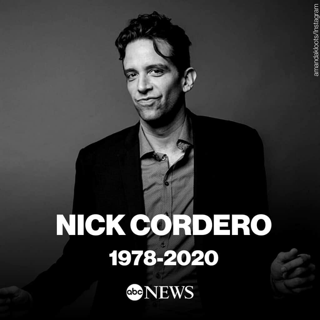 Good Morning Americaさんのインスタグラム写真 - (Good Morning AmericaInstagram)「BREAKING: RIP to Broadway star Nick Cordero who battled COVID-19 for more than three months. His wife, fitness trainer Amanda Kloots, announced his death on Instagram. Cordero, 41, had been on a ventilator in a Los Angeles hospital since early April and in that time, sustained several lung infections and required a leg amputation. SEE MORE AT LINK IN BIO.」7月6日 10時43分 - goodmorningamerica