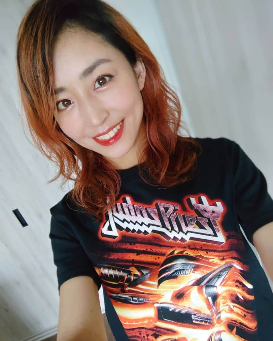 のインスタグラム：「Firepower🔥🤘🏻　#judaspriest #tshirt #yuki #D_Drive #japan #japanesewoman」