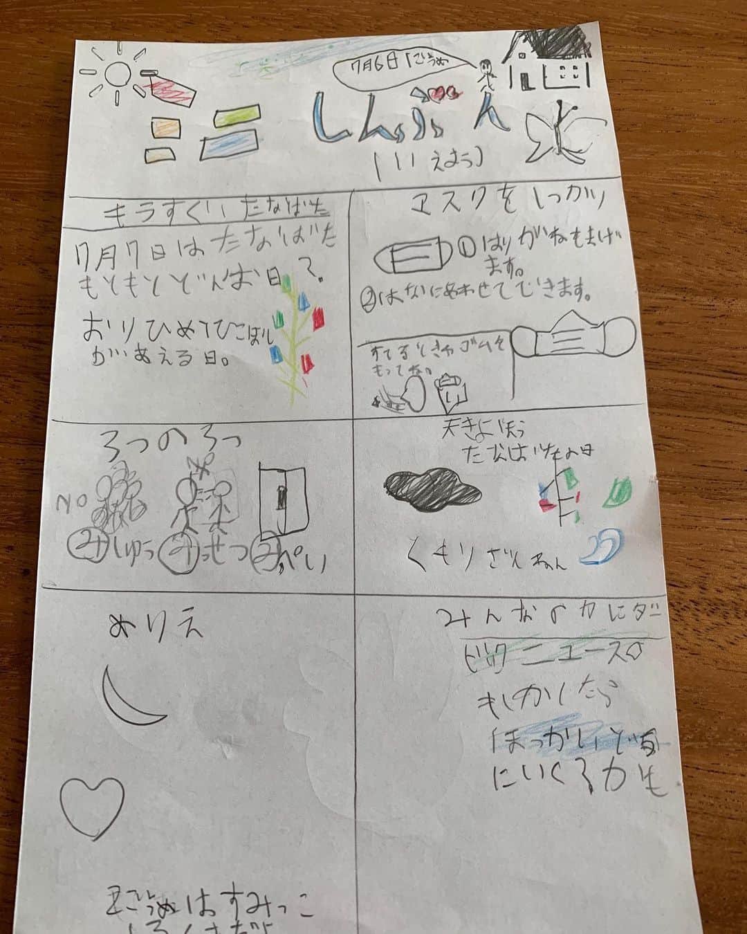 金子貴俊さんのインスタグラム写真 - (金子貴俊Instagram)「娘の家用新聞可愛すぎる！ 自作で！家用に作ってくれた(^^) いやー、父ちゃん、キャンプに今日も行けなくて、テンションガタ落ちだけど癒されたよ〜。 #娘の優しさに感動」7月6日 14時11分 - takatoshi_kaneko