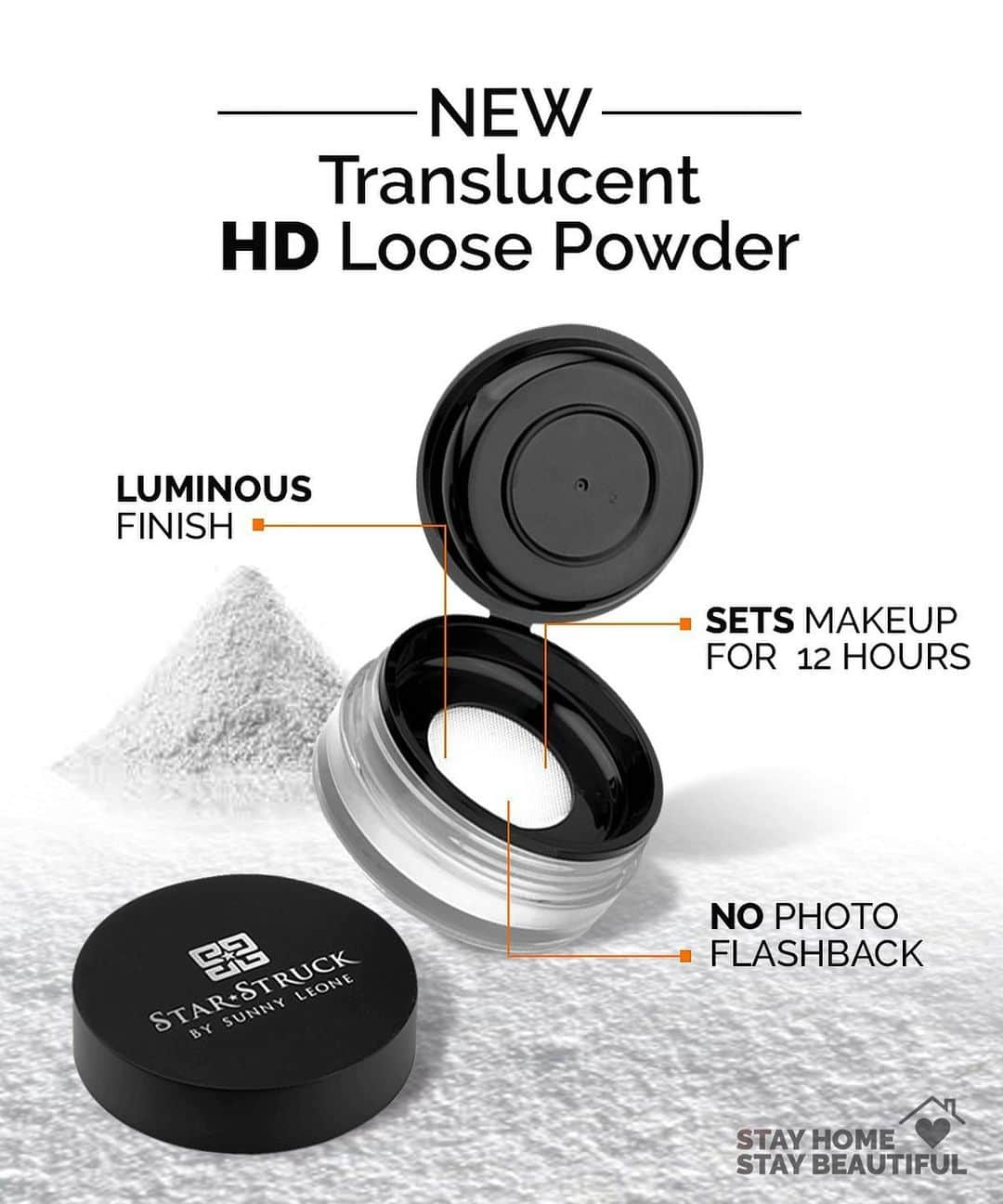 サニー・レオーネさんのインスタグラム写真 - (サニー・レオーネInstagram)「Translucent HD loose powder! This #Vegan and #crueltyfree weightless, finely milled Silica based formula delivers a natural flawless finish to your skin.  The loose powder sets makeup for upto 12 hours, absorbing excess oil and reducing shine.  . Available exclusively on www.suncitystore.com . .  #SunnyLeone #fashion #cosmetics #MadeInIndia #fixingloosepowder #facepowder #loosepowder #blush #basemakeup #makeup #beauty #mattifyingpowder #crueltyfreemakeup #beautyproducts #makeupgoals #makeuproutine #flawless #smooth #facepowder #translucentpowder #glowingskin #trend #makeupfavorites #beautyreview #shopnow #flawlessbase #perfectskin #bestsettingpowder」7月6日 14時59分 - sunnyleone