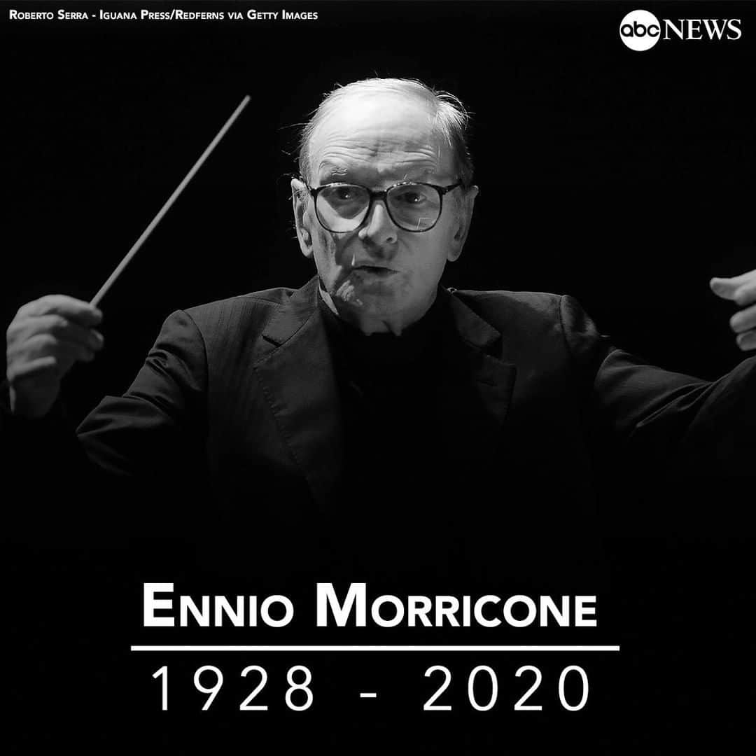 ABC Newsさんのインスタグラム写真 - (ABC NewsInstagram)「JUST IN: Italian composer Ennio Morricone, who created the coyote-howl theme for "The Good, the Bad and the Ugly" and produced more than 400 original scores for feature films, has died at age 91. #rip #composer #films #movies #music #enniomorricone #soundtracks #thegoodthebadandtheugly」7月6日 16時54分 - abcnews