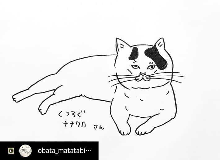 Kachimo Yoshimatsuさんのインスタグラム写真 - (Kachimo YoshimatsuInstagram)「@obata_matatabi_works さんが描いてくれました。ありがとうございます。 #うちの猫ら #nanakuro #ナナクロの絵  #猫 #ねこ #cat #ネコ #catstagram #ネコ部 http://kachimo.exblog.jp #Repost with @Repostlyapp @obata_matatabi_works ・ ・ 先日、虹の橋を渡ったナナクロさん  インスタをフォローさせていただいて 毎日見ていて たくさん幸せをもらいました🌼  ナナクロさんありがとう🌼  #ナナクロ  さん #cat #cats #猫 #ネコ #猫のいる暮らし #ねこすたぐらむ」7月6日 19時26分 - kachimo