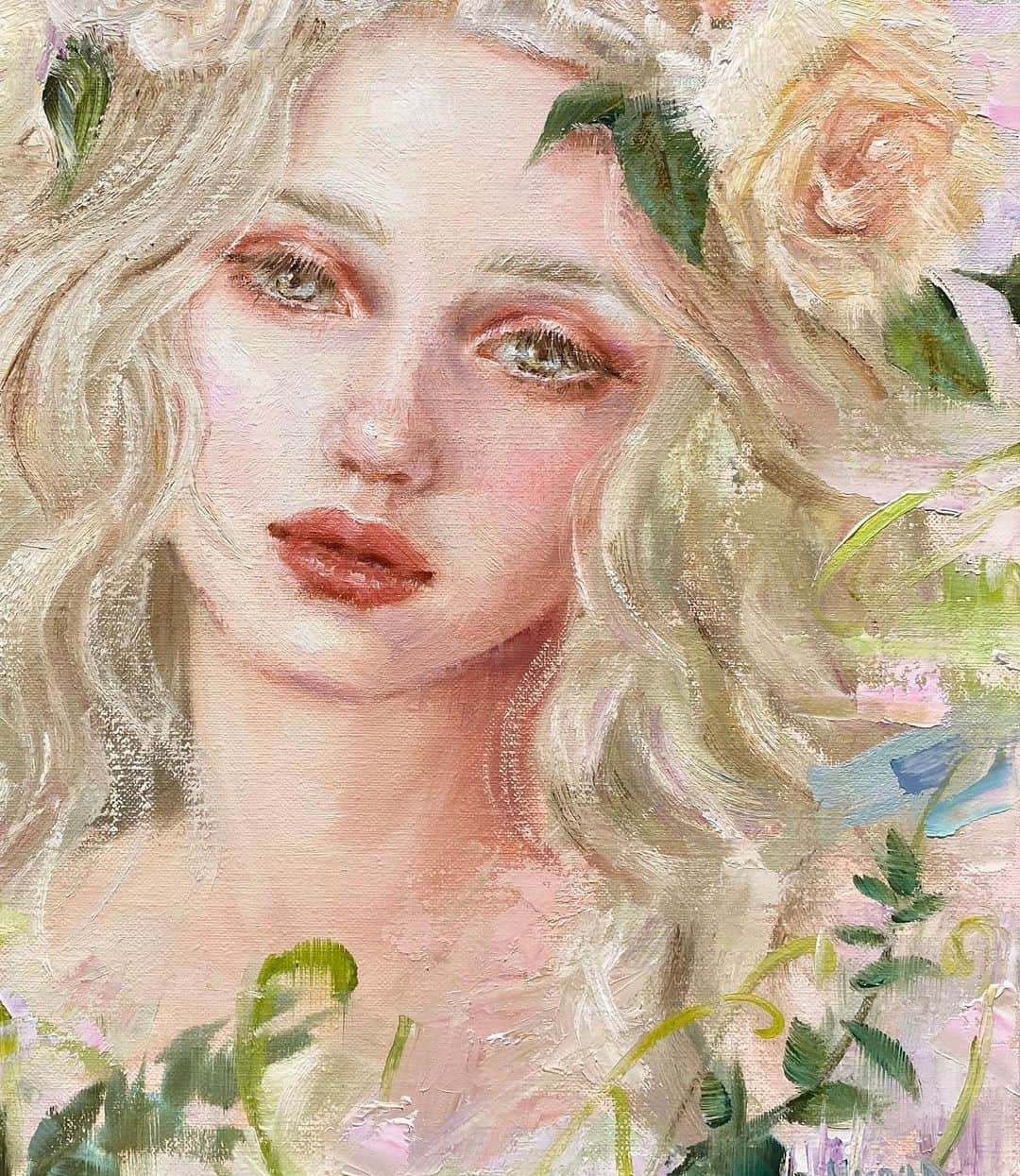 古賀陽子のインスタグラム：「parts of a new artwork for the Exh in Nov.  個展 展示予定作の一部です。 個展詳細はプロフィールから💁🏻‍♀️ ・  #exhibition #exhibit #art #instaart #instaartist #artist #artwork #gallery #beauty #portrait #painting  #figure #academic #academicart #個展 #展示  #作品  #画家 #作家 #アート #アーティスト #アートワーク #美術館 #絵  #絵画展 #人物画 #美人画 #女性画  #ギャラリー #神戸」