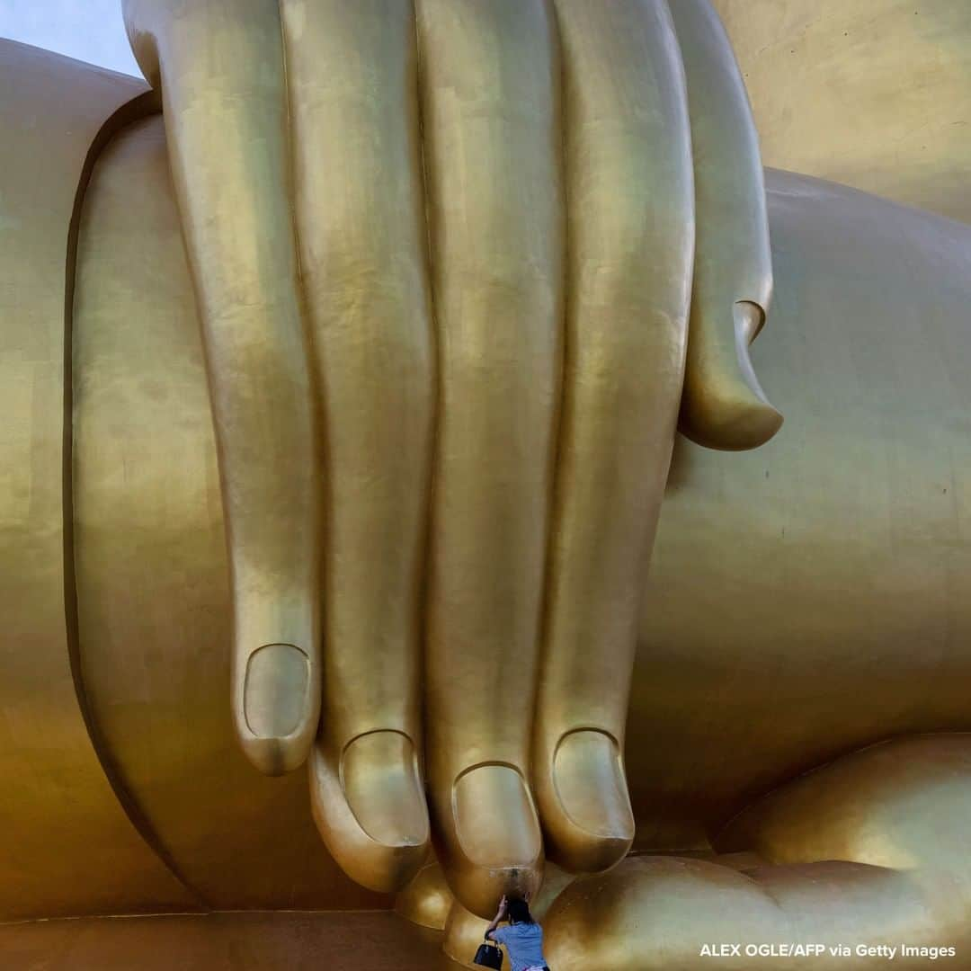 ABC Newsさんのインスタグラム写真 - (ABC NewsInstagram)「Woman prays under the fingertips of the largest Buddha statue in Thailand as authorities reopened sites to tourists following coronavirus lockdowns. #statue #praying #religion #lockdown #coronavirus」7月6日 20時03分 - abcnews