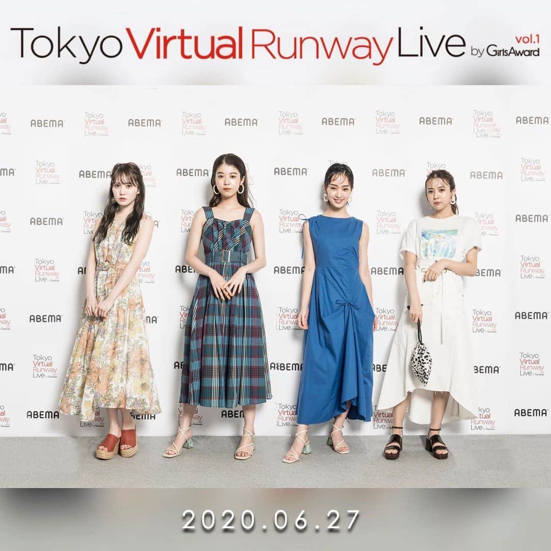 ガールズアワードのインスタグラム：「#史上初のCGファッションショー﻿ ＼ Tokyo Virtual Runway Live by #GirlsAward ／ ﻿ ﻿ ソーシャルディスタンスを守って﻿ 特別に合成した集合写真を公開🎬✨﻿ ﻿ 💖FASHION SHOW💖﻿ ﻿ #REDYAZEL Stage ﻿ @redyazel  ﻿ #TokyoVirtualRunwayLive﻿ #TokyoVirtualRunwayLivebyGirlsAward﻿ #アベマでCGランウェイ﻿ #アベマ﻿ #ガルアワ」