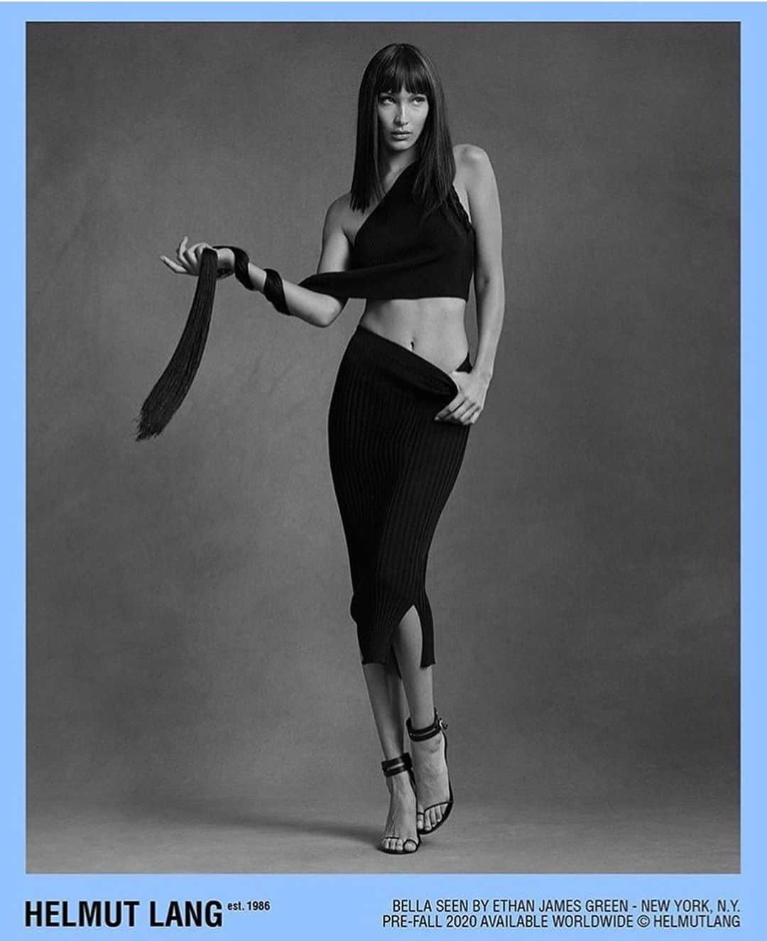 IMG Modelsさんのインスタグラム写真 - (IMG ModelsInstagram)「©️HELMUTLANG. #BellaHadid (@bellahadid) fronts @helmutlang’s #PreFall20 campaign. #📷 @ethanjamesgreen #👗 @patti_wilson #✂️ @jimmypaulhair #💄 @hannah_murray1 #⭐️ #IMGstars」7月6日 22時56分 - imgmodels